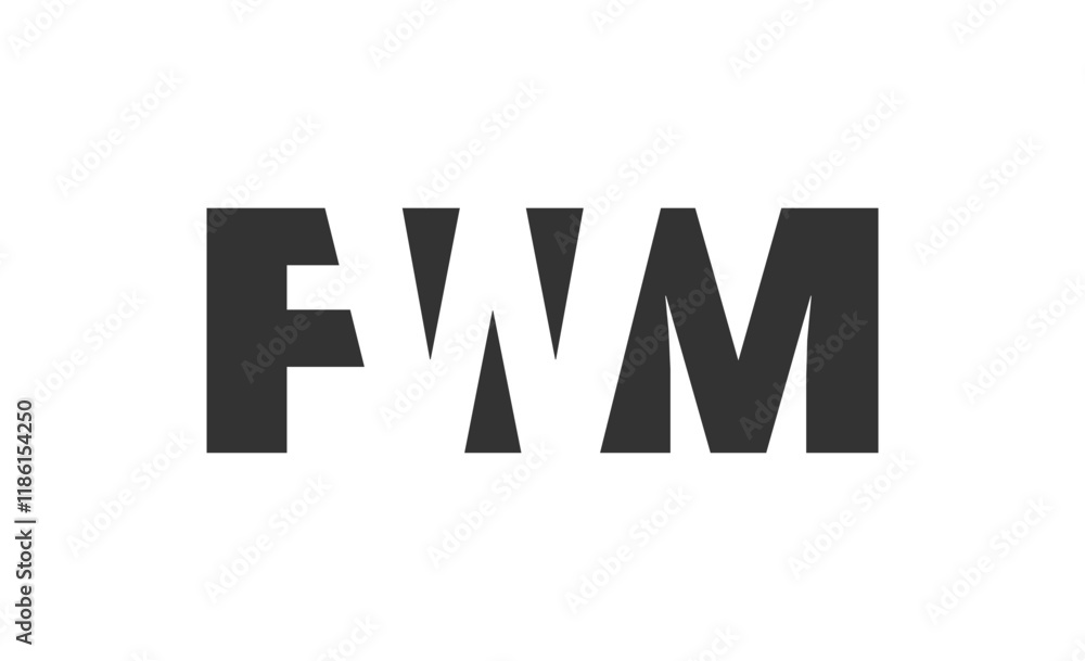 FWM logo design. Initial letter F W M bold font style for tech startups, consulting, corporate branding. Creative company name, headlines typography identity, trendy logotype. FWM logo design. Initial letter F W M bold font style for tech startups, consulting, corporate branding. Creative company name, headlines typography identity, trendy logotype.