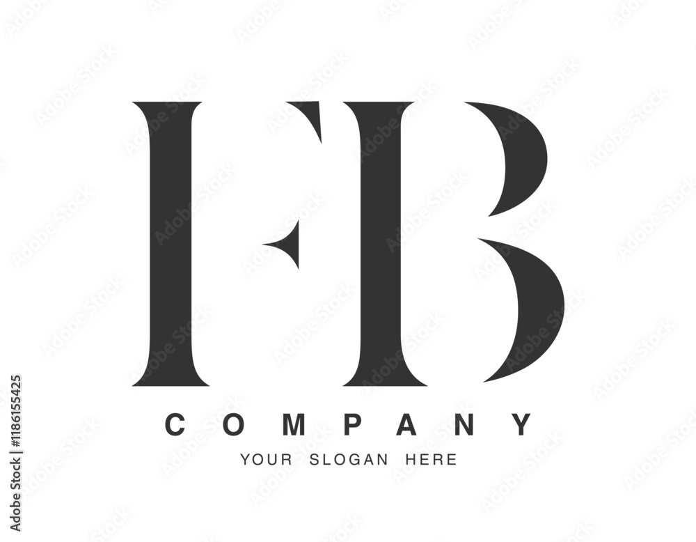 FB logo design. Initial letter f and b serif font style. Creative classic company name typography. Trendy logotype or identity. FB logo design. Initial letter f and b serif font style. Creative classic company name typography. Trendy logotype or identity.