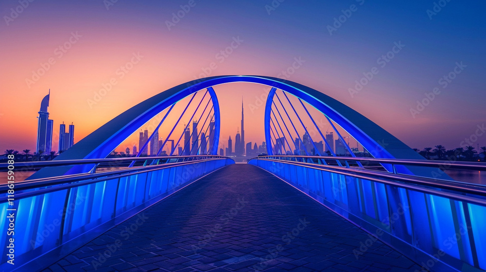 Obraz premium city harbor bridge