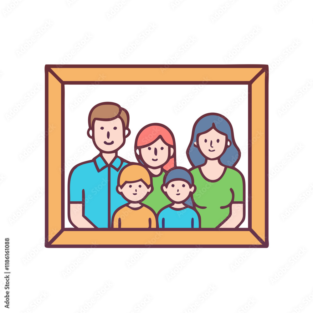 family portrait frame vector icon, family day vector illustration - simple illustration of family portrait frame perfect for logos, and family day-themed designs. family portrait frame vector icon, family day vector illustration - simple illustration of family portrait frame perfect for logos, and family day-themed designs.