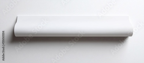 Wallpaper Mural Rolled white paper on white background. Torontodigital.ca