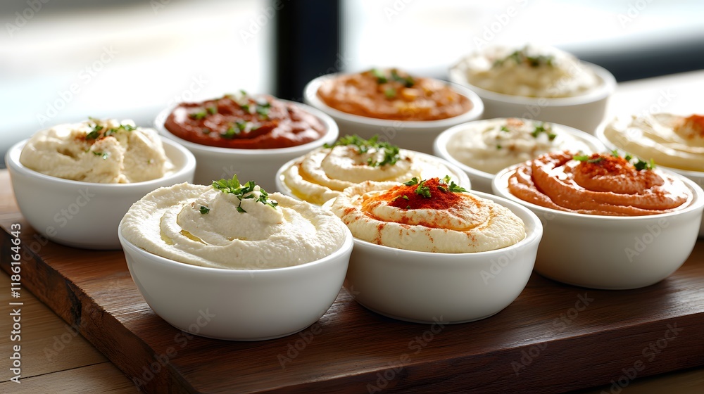 Assorted Vegan Hummus Flavors Assorted Vegan Hummus Flavors
