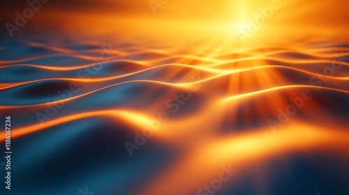 Golden Light Reflecting on Wavy Surface, for Design, Branding, Marketing, and Creative Concepts

