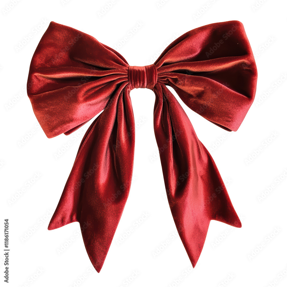 Red bow isolated on transparent or white background, PNG Red bow isolated on transparent or white background, PNG