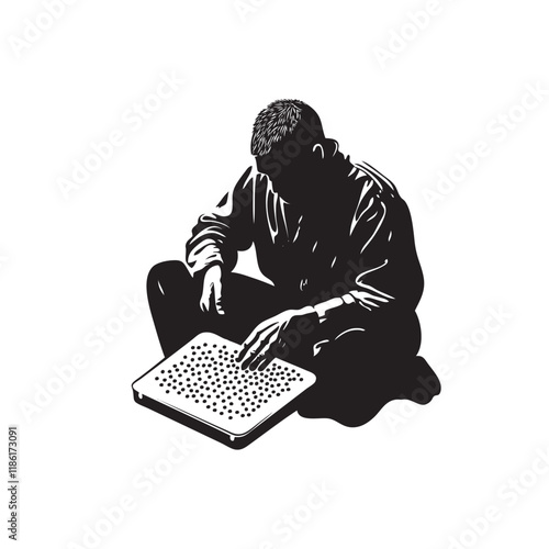 blind braille illustration