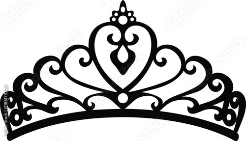 
Princes tiara crown vector, Princess crown silhouette

