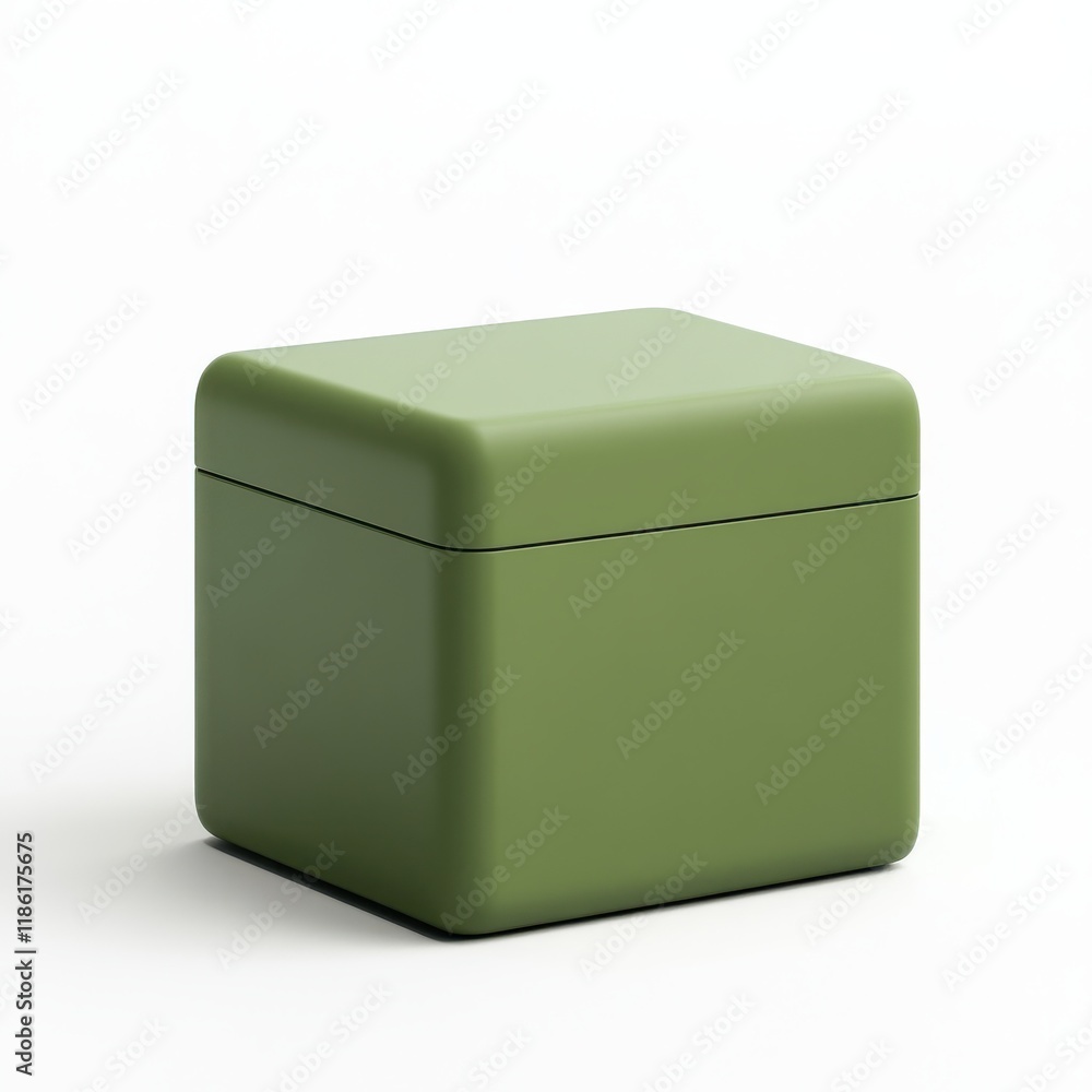 Fototapeta premium 3d rendered green gift box isolated on white background