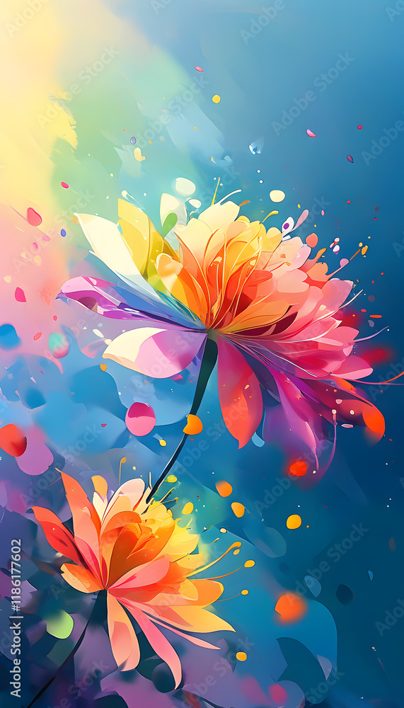 Colorful Abstract Flowers Colorful Abstract Flowers