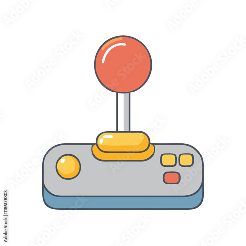 old school joystick vector icon, national retro day vector illustration - simple illustration of old school joystick perfect for logos, and national retro day vector-themed designs.