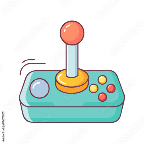 old school joystick vector icon, national retro day vector illustration - simple illustration of old school joystick perfect for logos, and national retro day vector-themed designs.