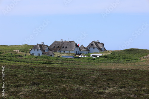 Blick auf die Küstenlandschaft bei Kampen auf der Nordfriesischen Insel Sylt	 photo