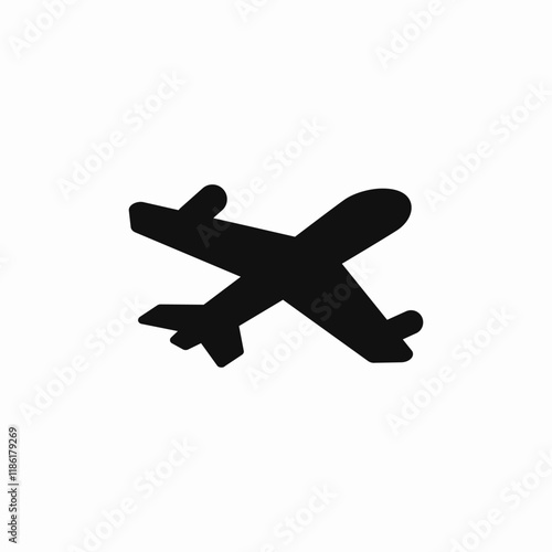 airplane travel flight icon vector sign