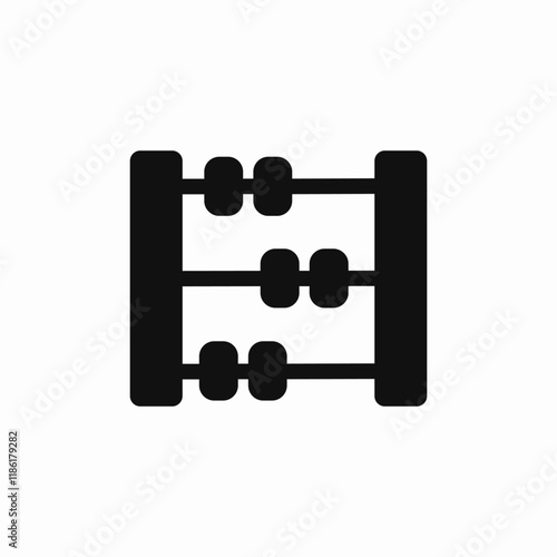 abacus calculator math icon vector sign