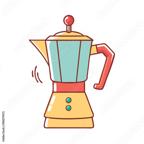 retro coffee percolator vector icon, national retro day vector illustration - simple illustration of retro coffee percolator perfect for logos, and national retro day vector-themed designs.