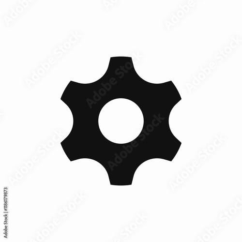 settings gear configuration icon vector sign