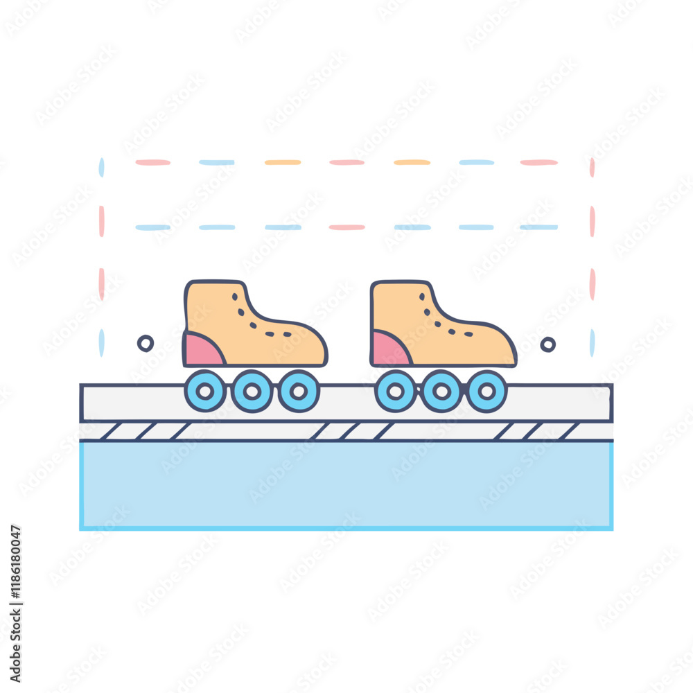 roller rink floor vector icon, national retro day vector illustration - simple illustration of roller rink floor perfect for logos, and national retro day vector-themed designs. roller rink floor vector icon, national retro day vector illustration - simple illustration of roller rink floor perfect for logos, and national retro day vector-themed designs.