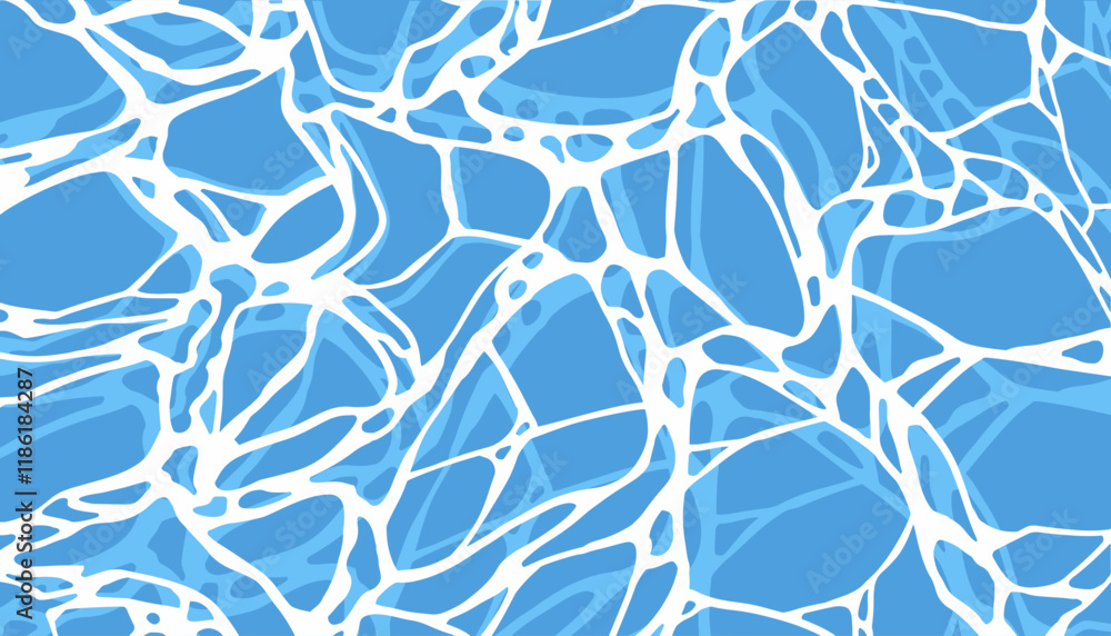 Fototapeta premium Sea water seamless pattern. Blue water wave abstract background.