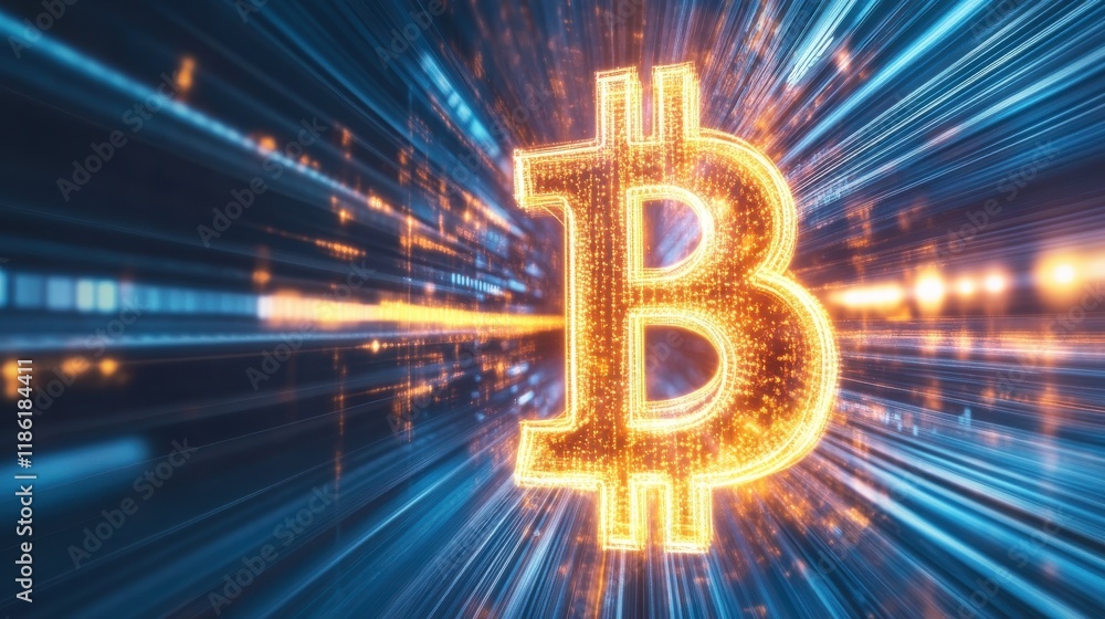 Bitcoin symbol, glowing digital art, speed and motion blur, fiery and electric colors, Bitcoin symbol, glowing digital art, speed and motion blur, fiery and electric colors,