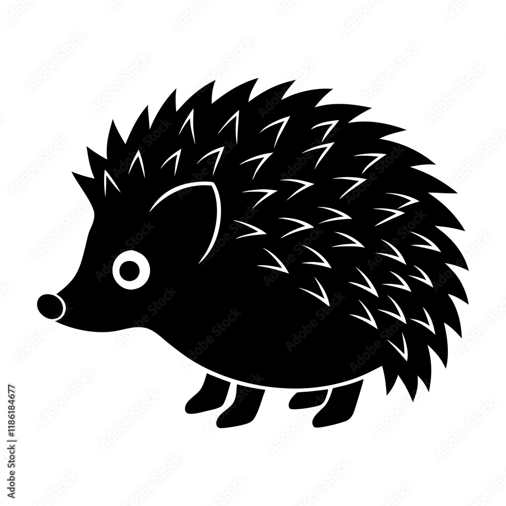 Hedgehog Silhouette vector illustration Hedgehog Silhouette vector illustration