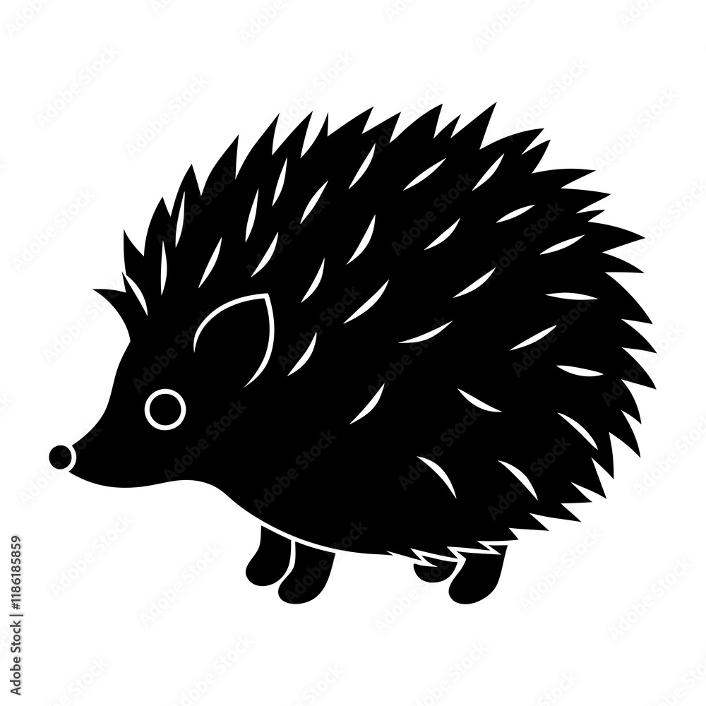 Hedgehog Silhouette vector illustration Hedgehog Silhouette vector illustration