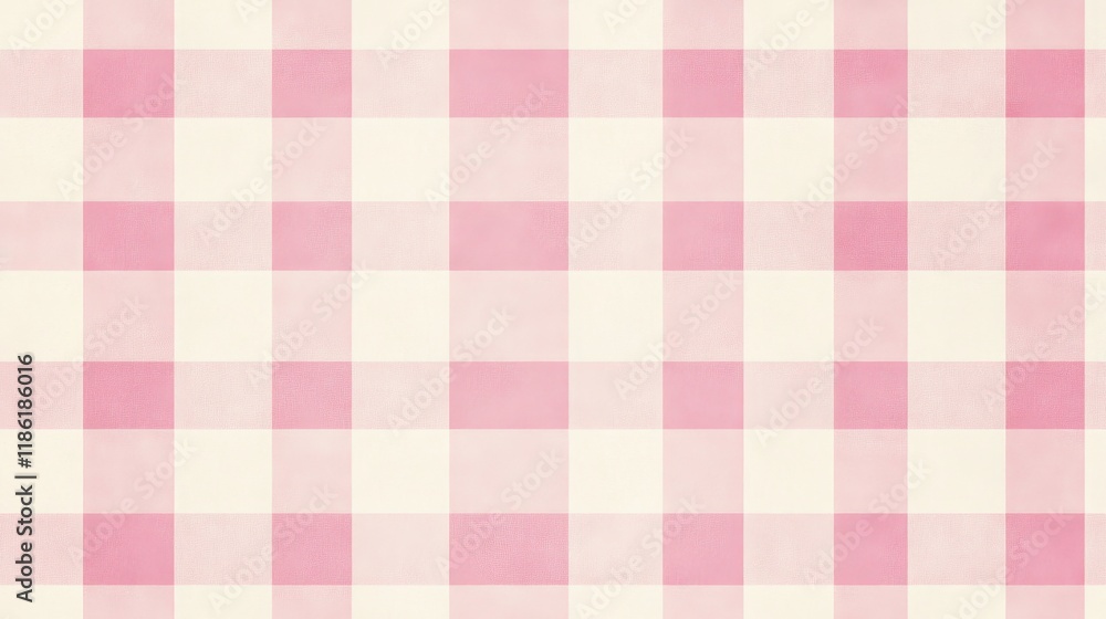 Soft Pink and White Checkered Fabric Pattern Background for Design Soft Pink and White Checkered Fabric Pattern Background for Design