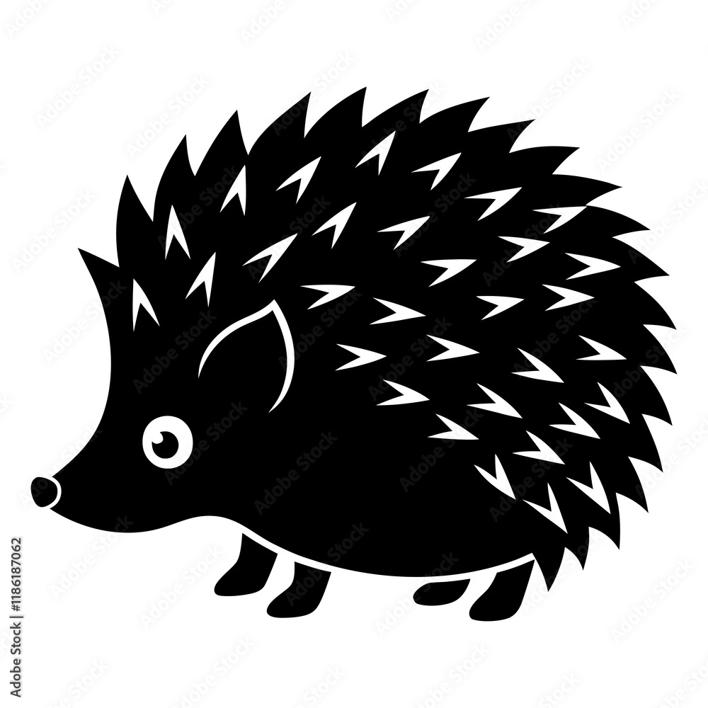 Hedgehog Silhouette vector illustration Hedgehog Silhouette vector illustration