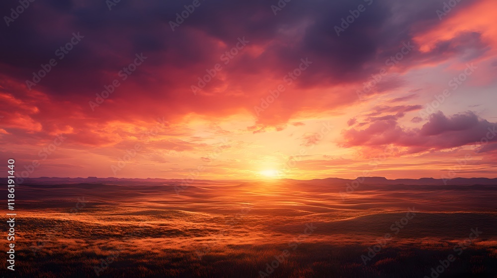Majestic Sunset Serenity: Breathtaking Alpine Landscape Majestic Sunset Serenity: Breathtaking Alpine Landscape