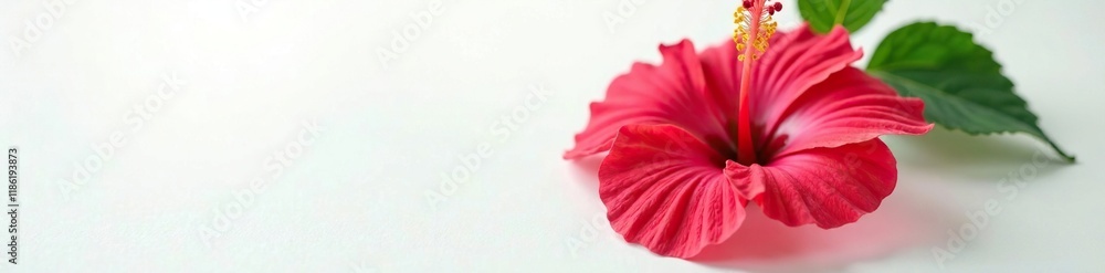 Petals of hibiscus unfolding on a white surface, flower, flowers Petals of hibiscus unfolding on a white surface, flower, flowers