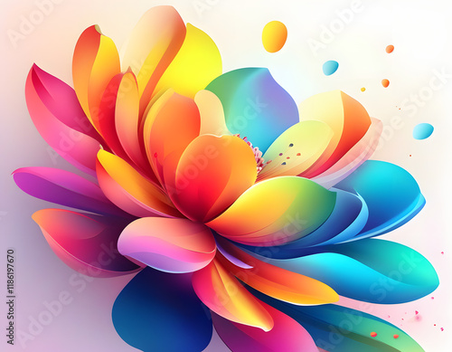 Colorful flower illustration photo