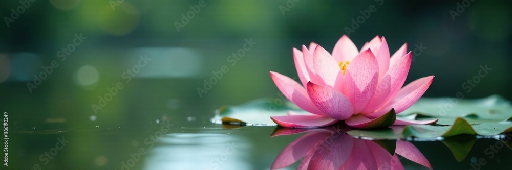 Delicate water lily blooms on tranquil lake surface, water, botanical, water lily Delicate water lily blooms on tranquil lake surface, water, botanical, water lily
