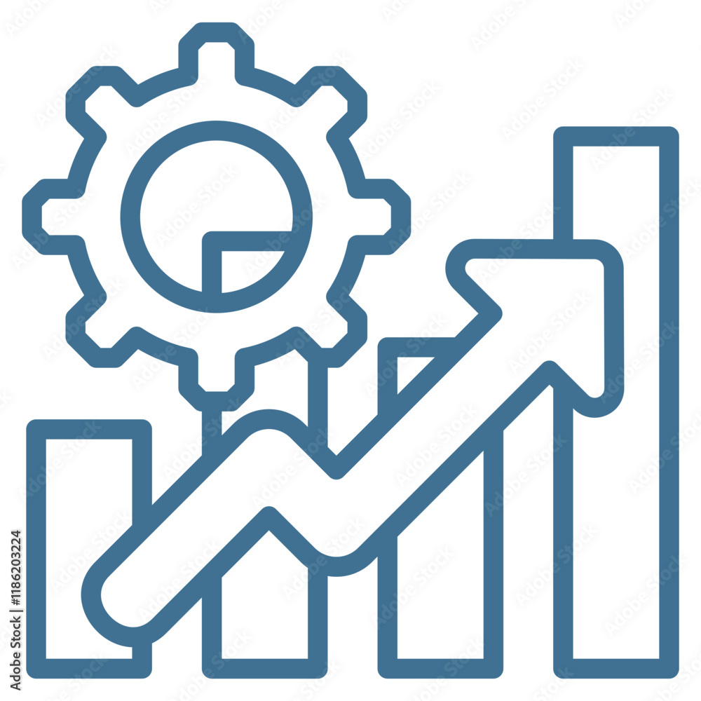 Increasing Bar Graph Icon Element For Design Increasing Bar Graph Icon Element For Design