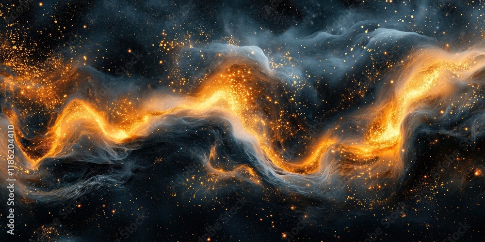 Fiery Nebula Swirling in Deep Space
Fiery Nebula Swirling in Deep Space