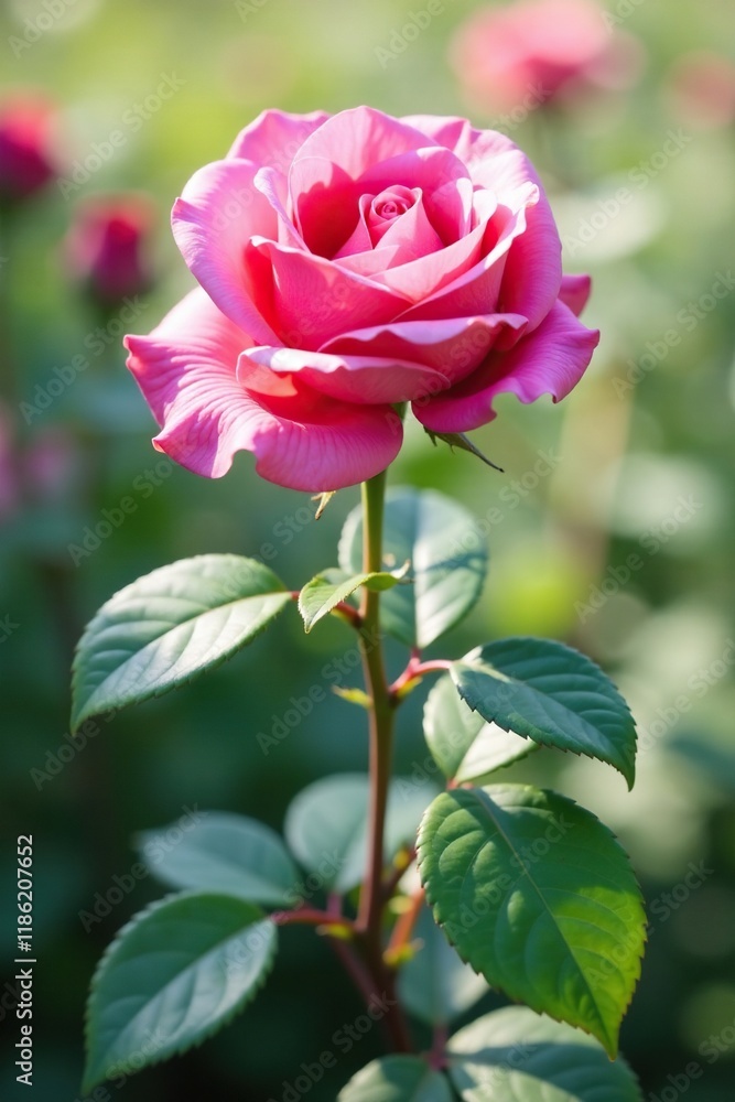High definition shot of pink rose flower with subtle shadows, natural, floral, foliage High definition shot of pink rose flower with subtle shadows, natural, floral, foliage