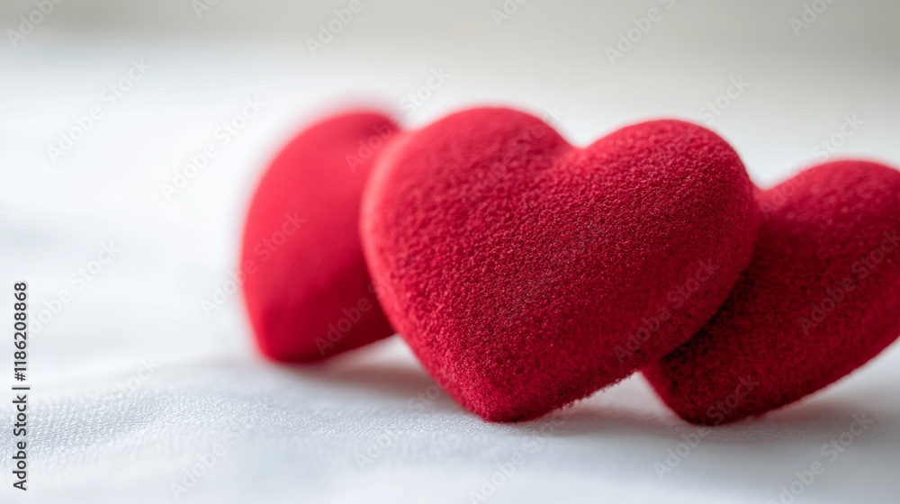 Fototapeta premium Romantic red heart shapes background for valentine's day – festive love and passion design ideal for greeting cards, wedding invitations, and romantic celebrations