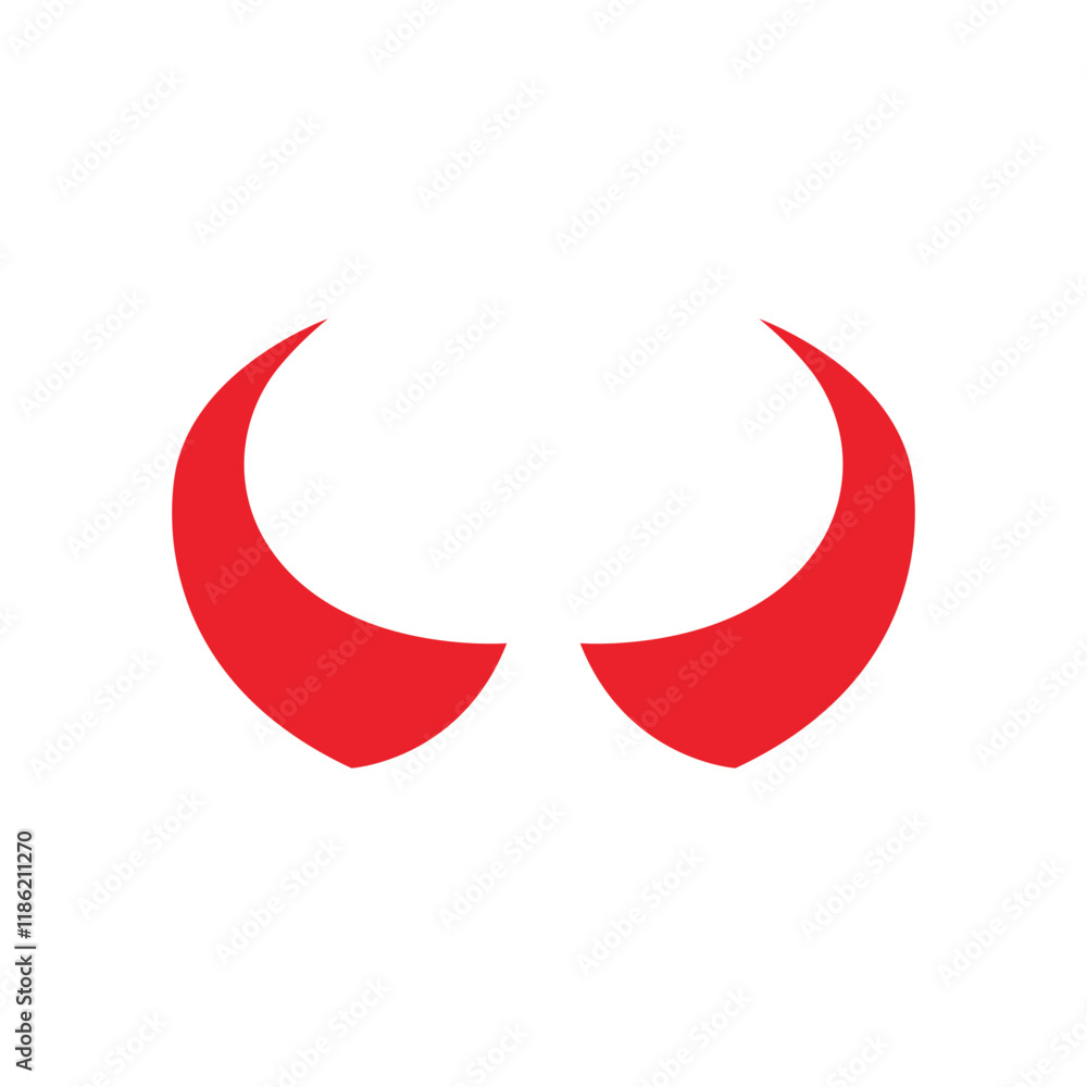 Devil horn Vector icon design illustration Template Devil horn Vector icon design illustration Template
