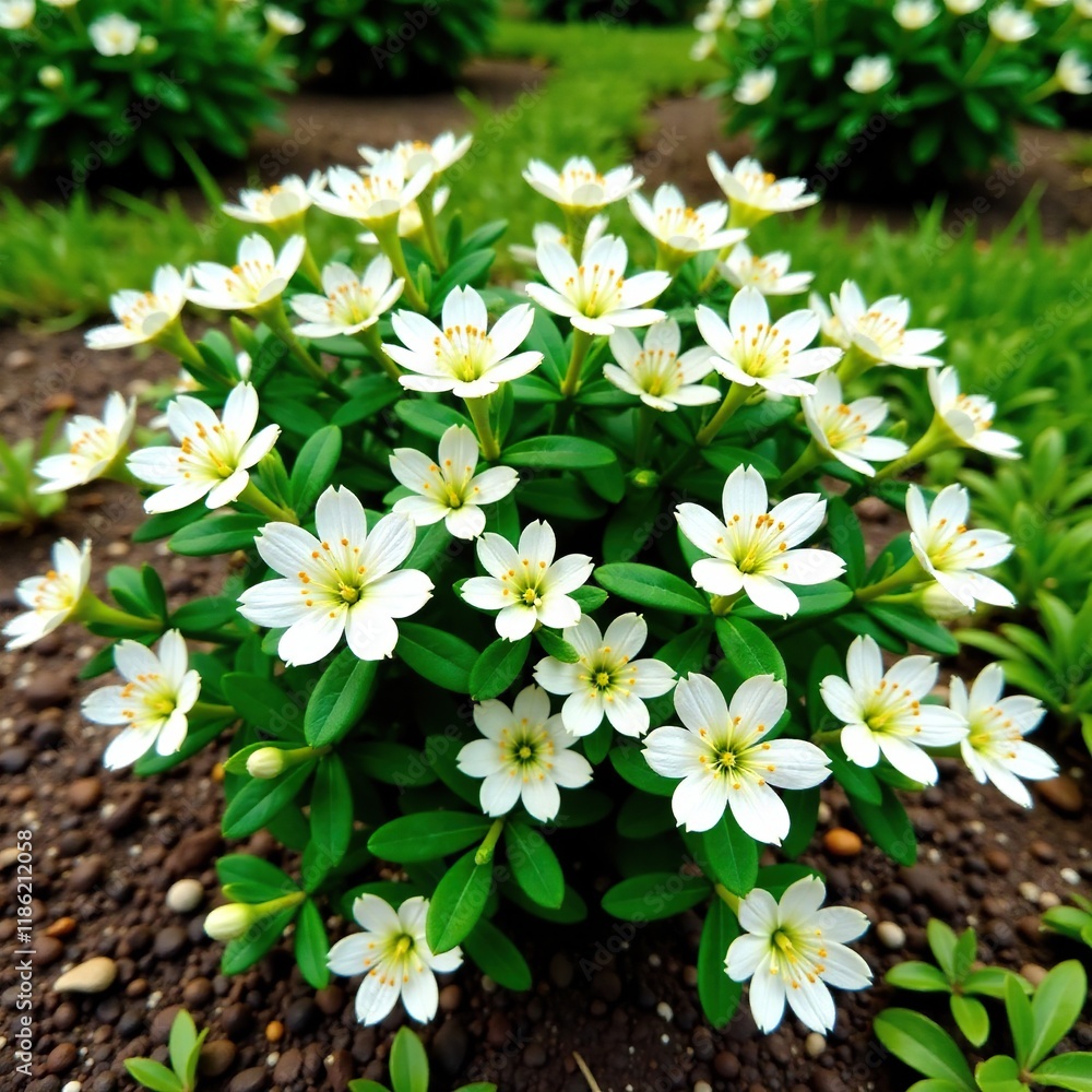 Fragrant white flowers on a compact, evergreen shrub, shrubs, garden decor, cottage garden Fragrant white flowers on a compact, evergreen shrub, shrubs, garden decor, cottage garden