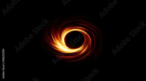 An Image of a Black Hole in the Center of a Spiral - Generative AI