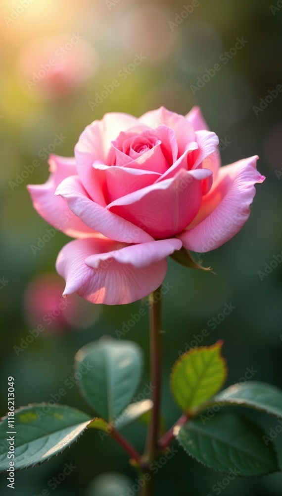 Soft pink rose petals unfolding in gentle morning light, spring, color, floral Soft pink rose petals unfolding in gentle morning light, spring, color, floral