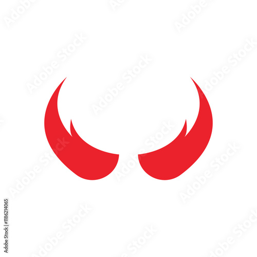 Devil horn Vector icon design illustration Template