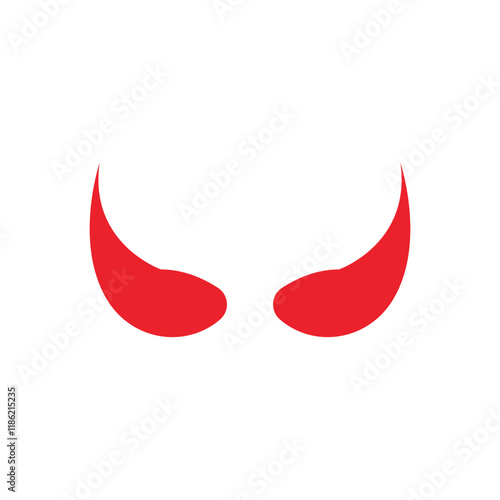 Devil horn Vector icon design illustration Template