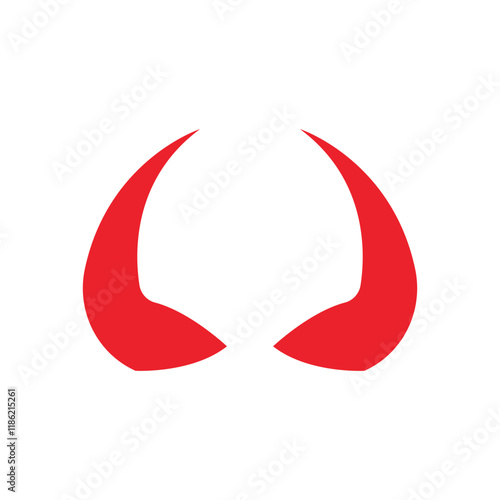 Devil horn Vector icon design illustration Template