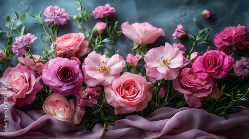 Luxurious bouquet, greeting card.