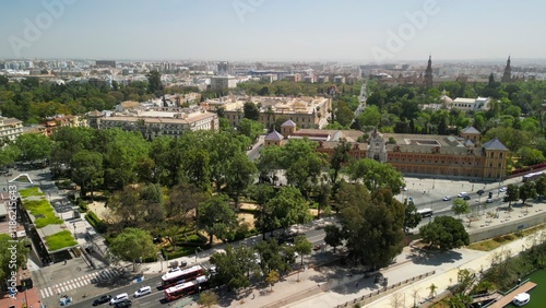Aerial view of Sevilla, Andalusia. Southern Spain