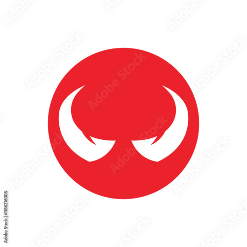 Devil horn Vector icon design illustration Template