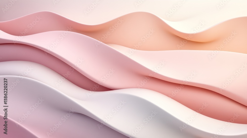 Obraz premium Pastel Gradient with Subtle Curves and Smooth Texture. Minimal silk background