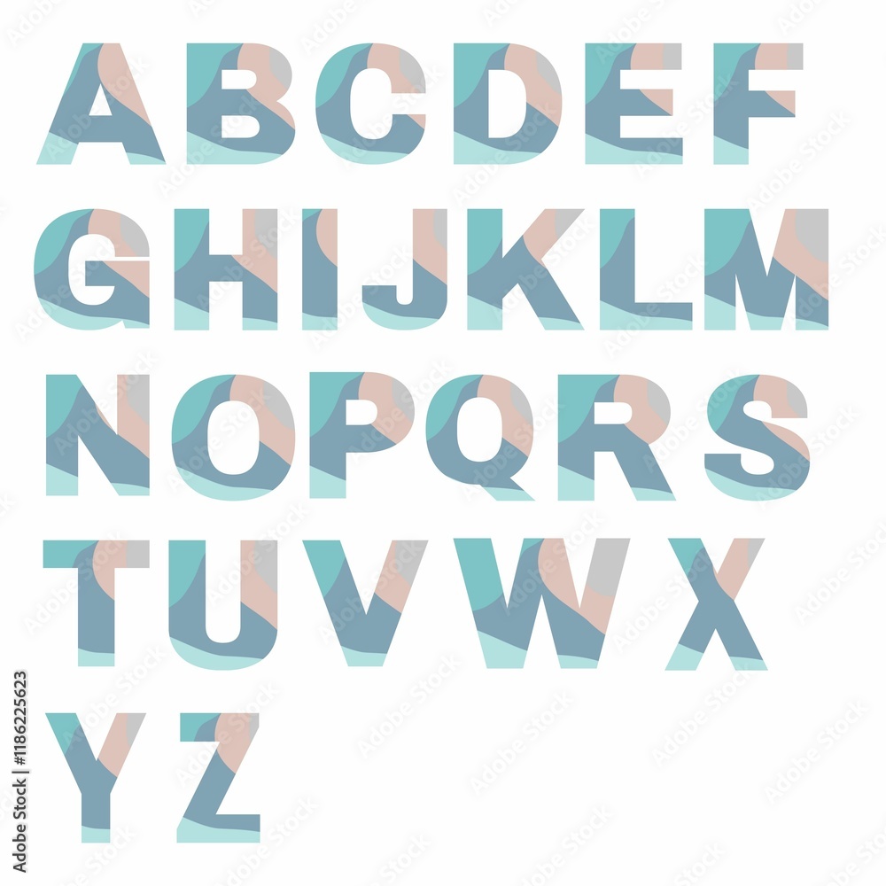vector illustration of letters set of gradient gradient alphabet vector illustration of letters set of gradient gradient alphabet