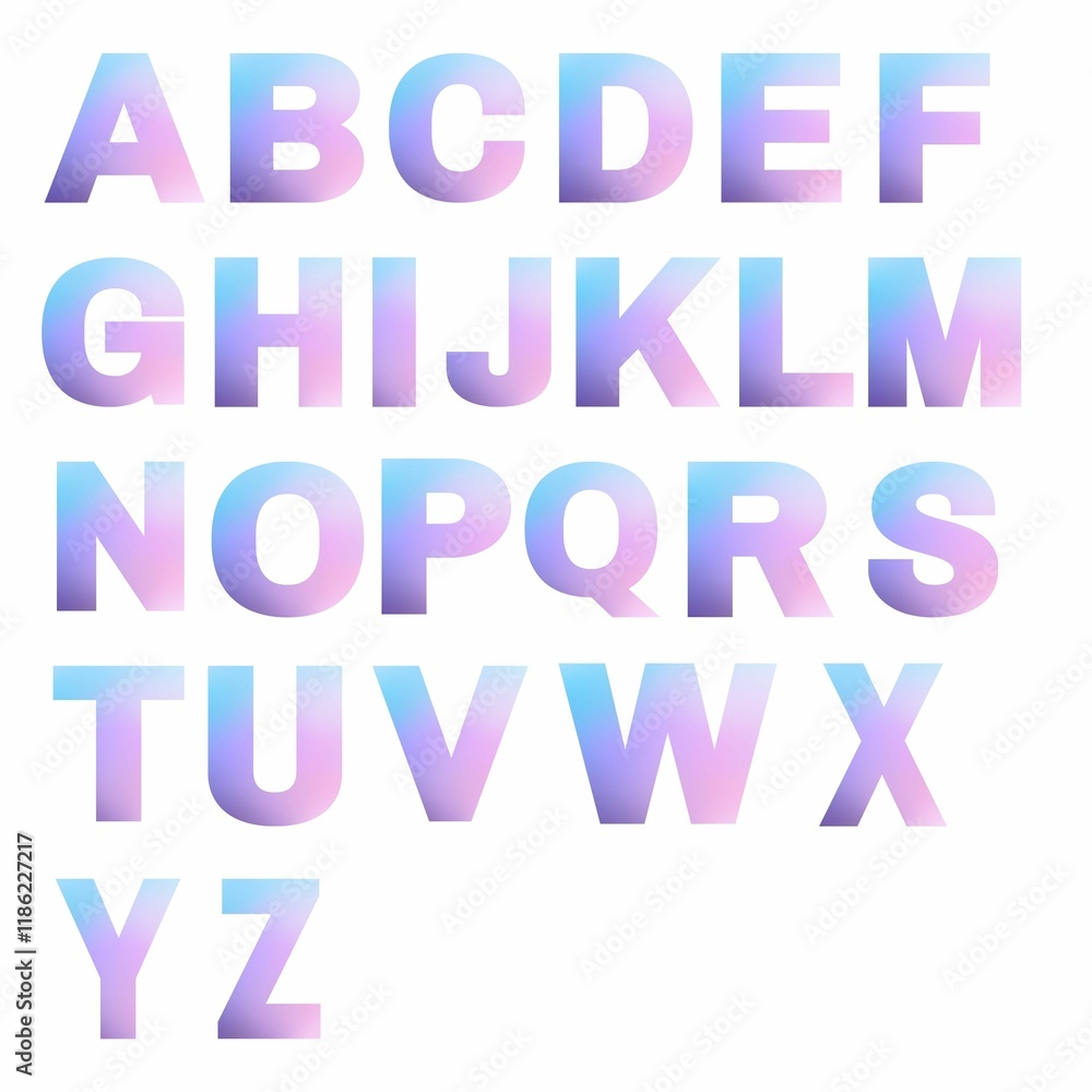 vector illustration of letters set of gradient gradient alphabet vector illustration of letters set of gradient gradient alphabet