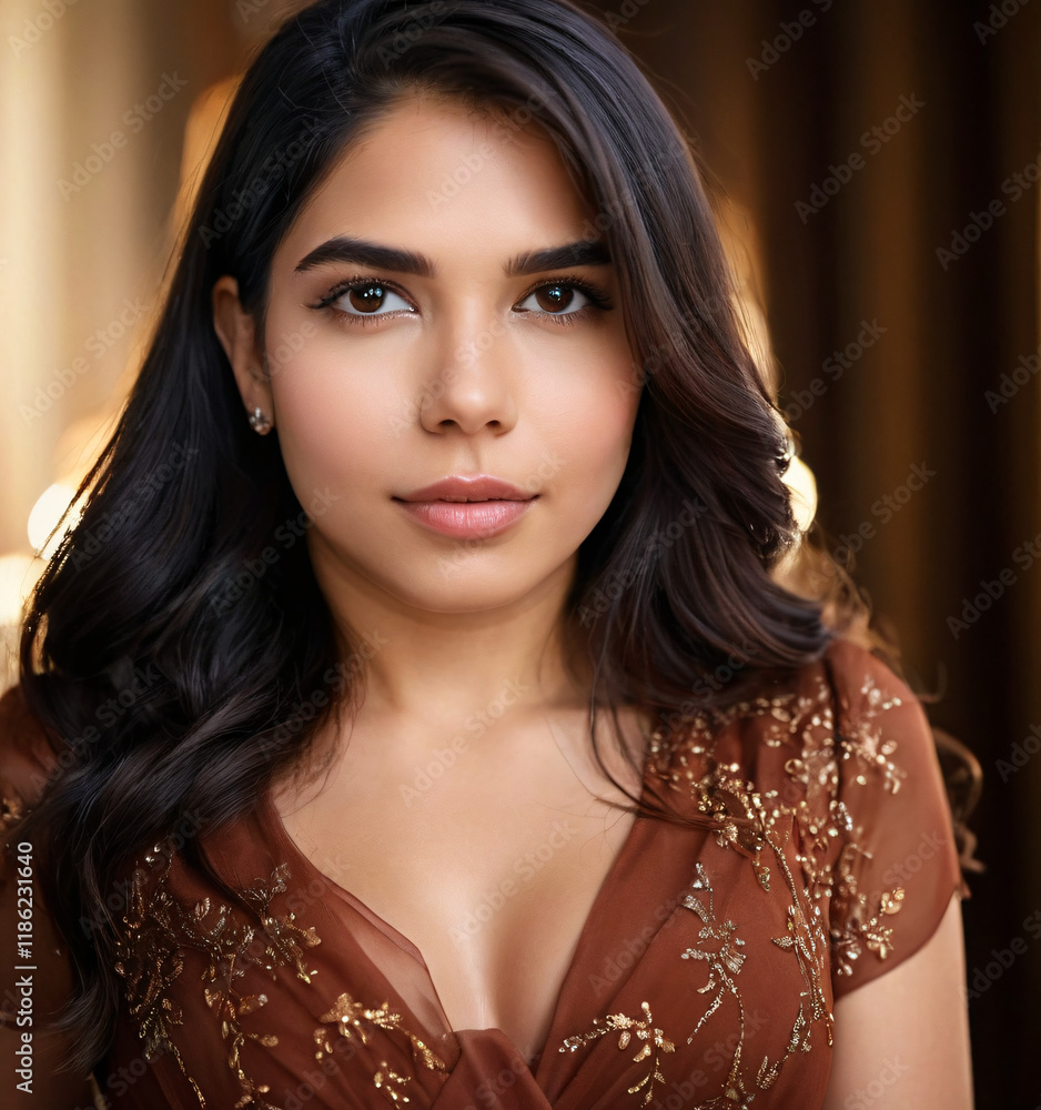 A close-up portrait of a beautiful young woman A close-up portrait of a beautiful young woman