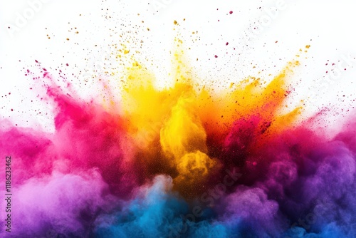 Wallpaper Mural Explosive powder burst golden dust cloud dynamic energy Torontodigital.ca