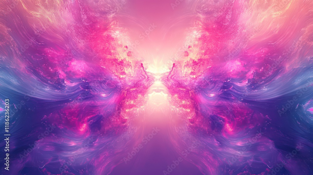 Fototapeta premium High-Energy Bright Pink and Purple Gradient with Vibrant Glowing Accents